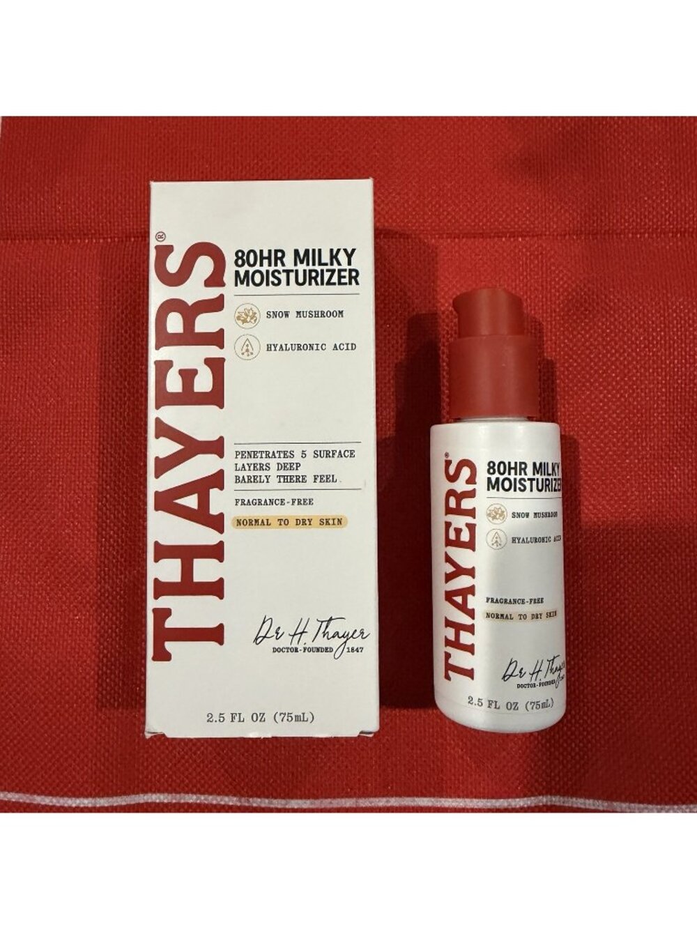Thayers 80hr Milky Facial Moisturizer 2.5 fl oz Hyaluronic Acid & Snow Mushroom